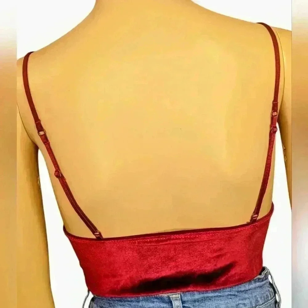 Red Velvet Bralette Large - Picture 3 of 4